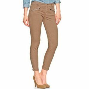GAP 1969 Khaki Taupe Stretchy Zipper Ankle Legging
